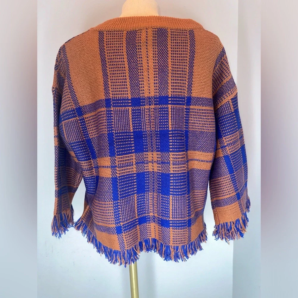 Anthropologie Moon River Plaid Sweater - Picture 2 of 6